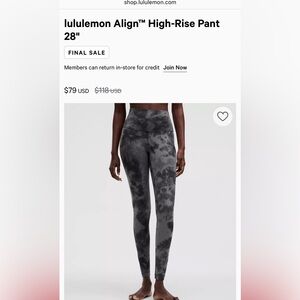 Lululemon Align High Rise Leggings